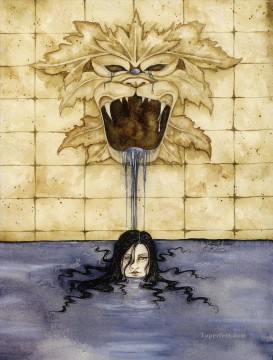 魔女 Painting - 暗い水のシビル